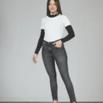 ART. 252 | GRIS HUMO BOTA DESIGUAL ELASTIZADO