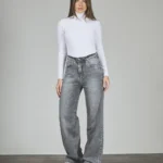 ART. 295 | WIDE LEG GRIS CON STRASS RÍGIDO