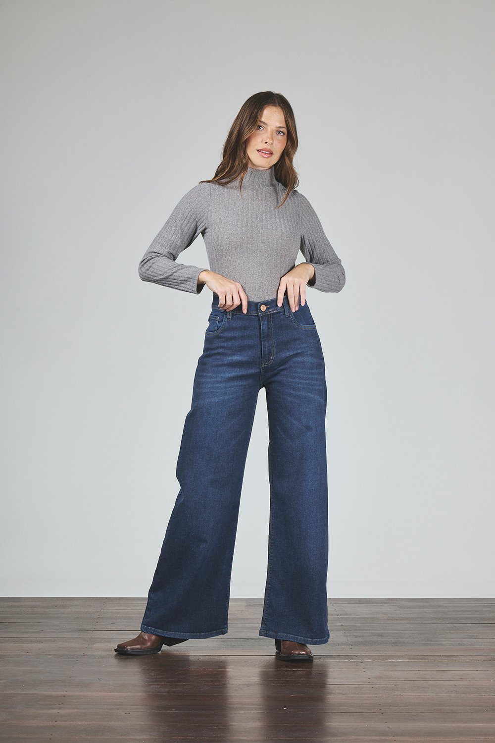 3014-1.jpg ART. 3014 | WIDE LEG AZUL CLASICO ELASTIZADO - Imagen 1