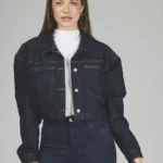 ART. 367 | CAMPERA CROP DARK BLUE RÍGIDO