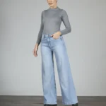 ART. 433 | BAGGY CELESTE RAYADO ELASTIZADO