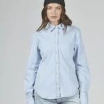 ART. 466 | CAMISA CELESTE MANGA LARGA DENIM RIGIDO