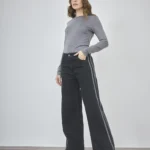 ART. 494 | WIDE LEG CON LINEAS NEGRO ELASTIZADO