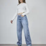 ART. 495 | WIDE LEG STONE CON BORDADO ESTRELLA RIGIDO