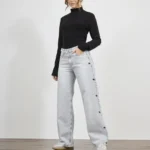 ART. 506 | WIDE LEG GRIS CON BORDADO ESTRELLA RIGIDO