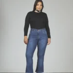 ART. 796 | CROP SEMI OXFORD STONE CON TAJO EN BOTA ELASTIZADO