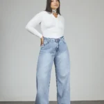 ART. 836 | WIDE LEG CELESTE CLÁSICO BOLSILLO PULIDO RÍGIDO
