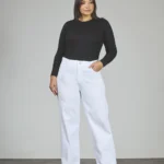ART. 891 | WIDE LEG BLANCO CON BRILLO ELASTIZADO
