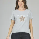 ART. A-43 | REMERA GRIS BORDADO STAR/LENTEJUELAS