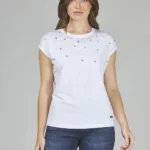 ART. A-55 | REMERA BLANCA CON BRILLO