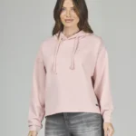 ART. A-67 | BUZO CROP ROSA CON CAPUCHA LIBELULA