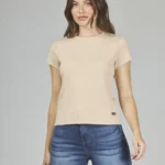 ART. A-70 | REMERA BASICA BEIGE MANGA CORTA