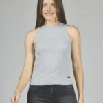 ART. A-82 | MUSCULOSA GRIS ESCOTE CERRADO ALGODON