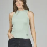 ART. A-85 | MUSCULOSA VERDE ESCOTE CERRADO ALGODON