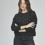 ART. A-56 | BUZO BOXI NEGRO CON STRASS EN LLUVIA